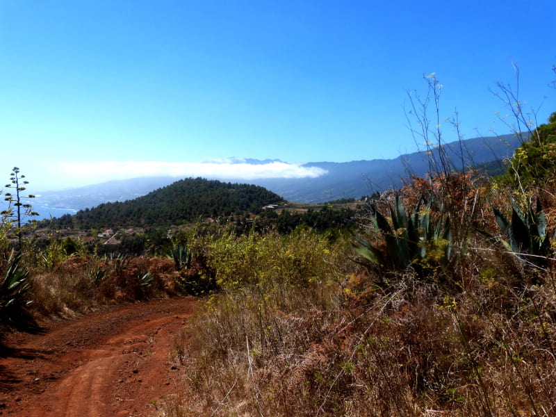 La Palma Wandern Blick zur Montaña Tenagua