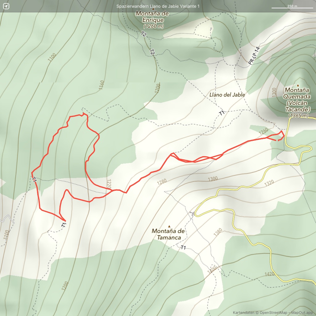 La Palma Wandern Landkarte