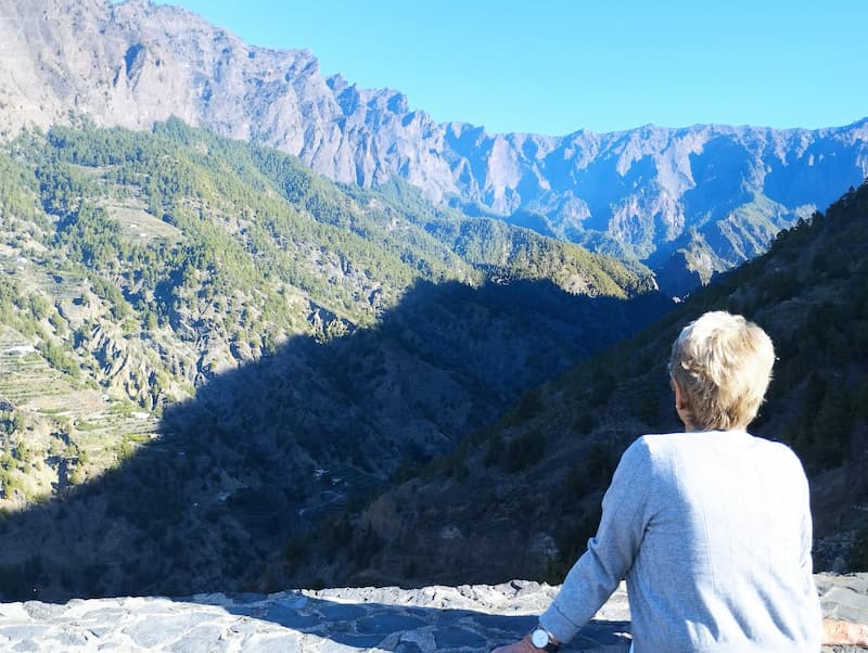 Toller Ausblick vom Mirador La Cancelita in den Nationalpark Caldera de Taburiente